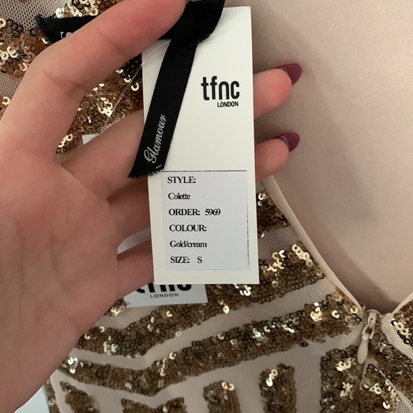 Beaded Gold Dress - Picture 3 of 3